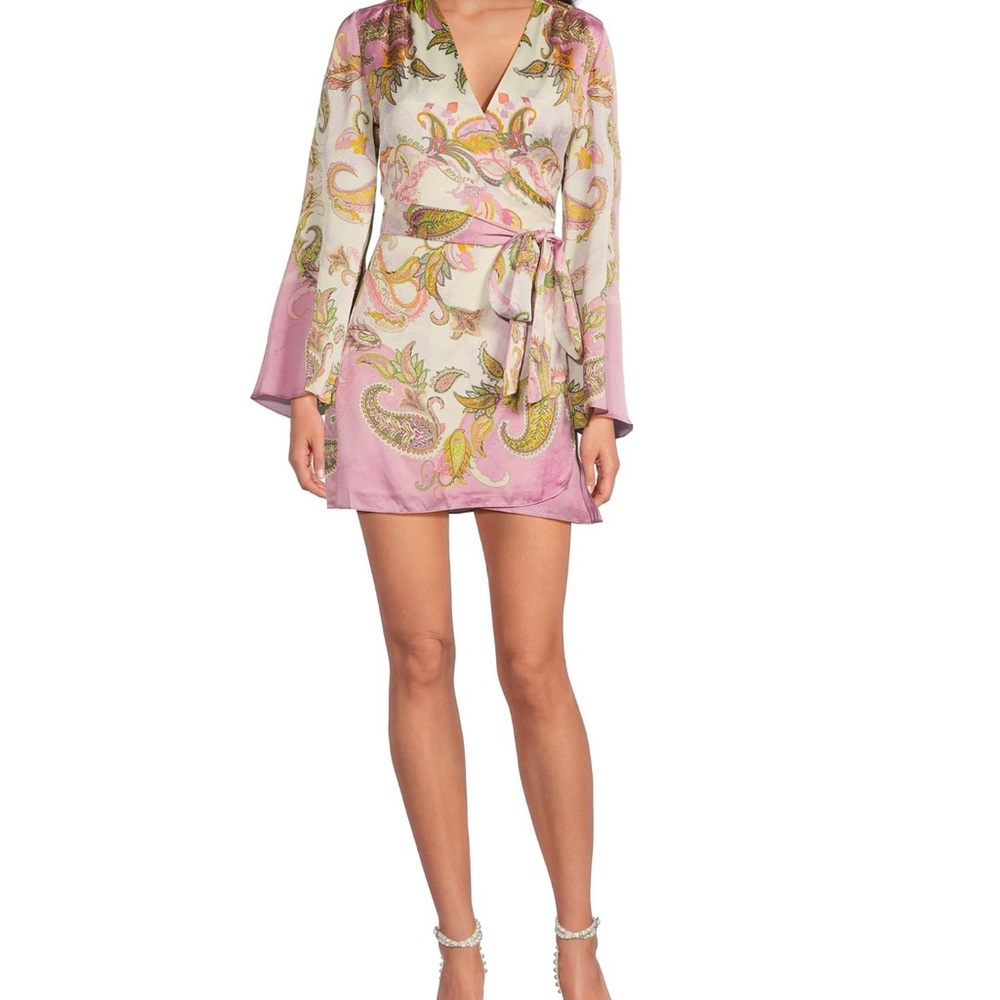 Gianni Bini Pink and Gold Mini Dress